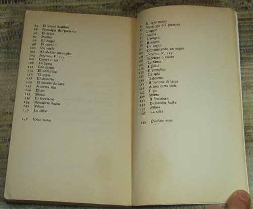 LA CIFRA Jorge Luis Borges 1988 Poesia Bilingual Spanish & Italian Pocket Paperb - Picture 15 of 16