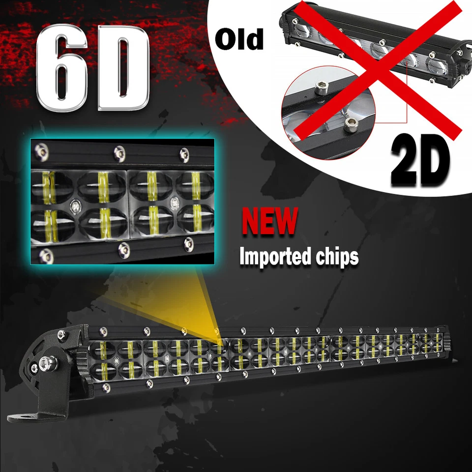 Barra de luz LED recta doble fila 52" pulgadas para Hummer H1 H2 H3 Humvee AM General Foto 4 de 4