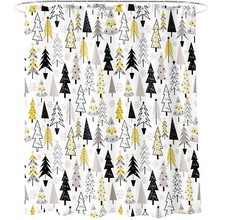 Christmas Tree Shower Curtain Little Cute Christmas Tree Bathroom Decoration ...