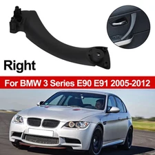 Left+Right Inner Door Handle Pull Trim Cover +Bezel Set For BMW E90 3-series