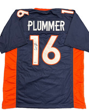Jake Plummer Signed Custom Navy Player Jersey (XL) Snake Insc Beckett 723