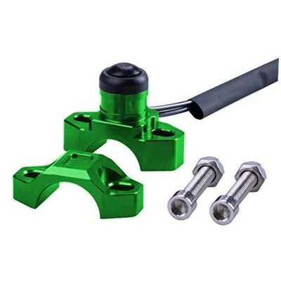 ORAEVY CNC Universal Motorcycle Engine Stop Start with Mounting Backplate Green