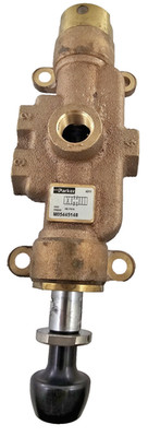 Parker M05445148 Manual Air Control Valve 4-Way 3-Position 1/2 NPT, Bronze