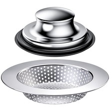 2PCS Kitchen Sink Stopper and Kitchen Sink Drain Strainer, Drain Catcher and ...
