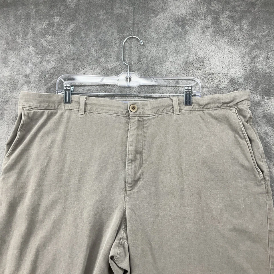 Tommy Bahama Pantalones Cortos Para Hombres 42 Gris Tostado Seda Chino Bolsillos Exterior Playa LEER Foto 3 de 4