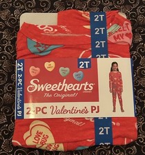 Sweethearts 2-PC Valentines PJ, Toddler Size 2T, New With Tags