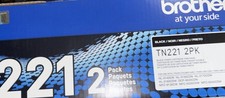 Brother Genuine Standard-Yield Black Toner Cartridge TN221BK 2PACK
