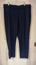 H by Halston Pants Women's Size XL Navy Blue Pull On Pants Casual Easy Career