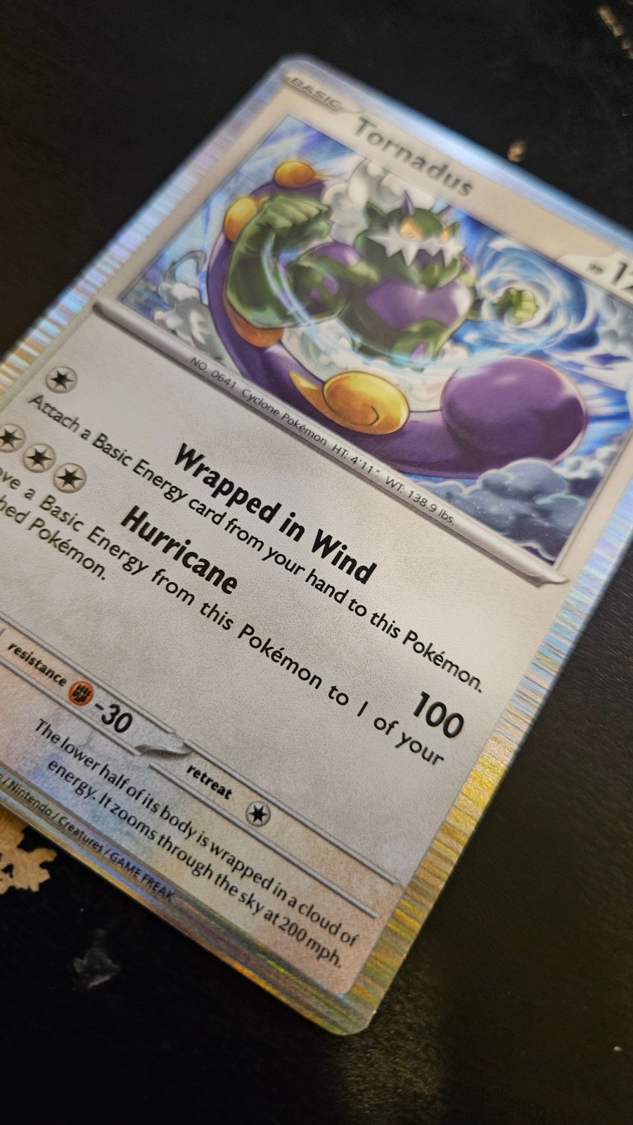 Tornadus 78/86 Holographic Pokemon card