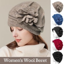 Fashionable Retro Wool Beret Autumn And Winter Womens Hat Moms Wool Hat