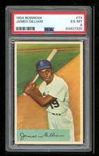1954 Bowman #74 James "Junior" Gilliam PSA 6