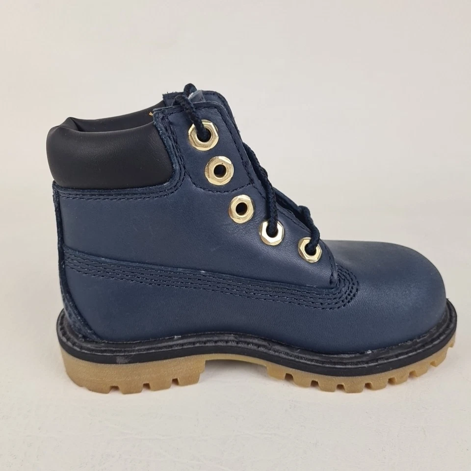 🚨 Timberland 6In Premium 36825 NIÑOS PEQUEÑOS Botas Exterior Azul Marino Cuero Mar Talla 5 Foto 3 de 4