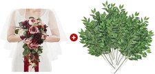 Elegant 10" Wedding Bouquets with Artificial Italian Ruscus Greenery