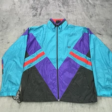 Vintage 90s USA Olympics Men's Medium JCP ColorBlock Windbreaker Jacket