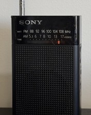Sony ICF-P26 Portable Pocket FM/AM Radio Built-in Speaker TESTED  WORKING