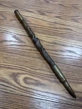 17” Antique Wooden Swagger Stick Twisted Stick Buffalo Nickel Top