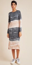 Dolan & Anthropologie Dress Trina Tie Dye Midi Long Sleeve Lined Size XS