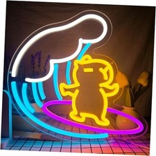 Capybara Surfing Neon Signs Capybara Neon Sign Cute Animal with Surfing Neon