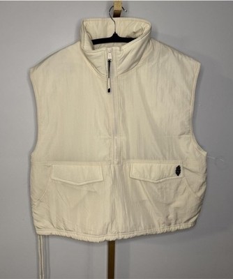 FP Movement Ivory On The Bleachers Vest Drawstring and Pockets Size S NWOT