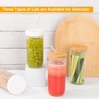 STARSIDE 24oz Mason Jars with Bamboo & Airtight Plastic Lids, 4-Pack Complete — photo 2