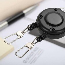 Retractable Badge Clip Easy to Attach Double Clip Badge Reel