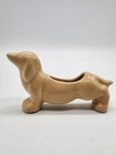 Vintage Shawnee Pottery Miniature Dachshund Weenie Dog Planter Beige