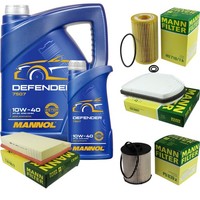 Mann Inspektionspaket 6L Mannol Defender 10W-40 FüR Mercedes W202 C 220 CDI S202
