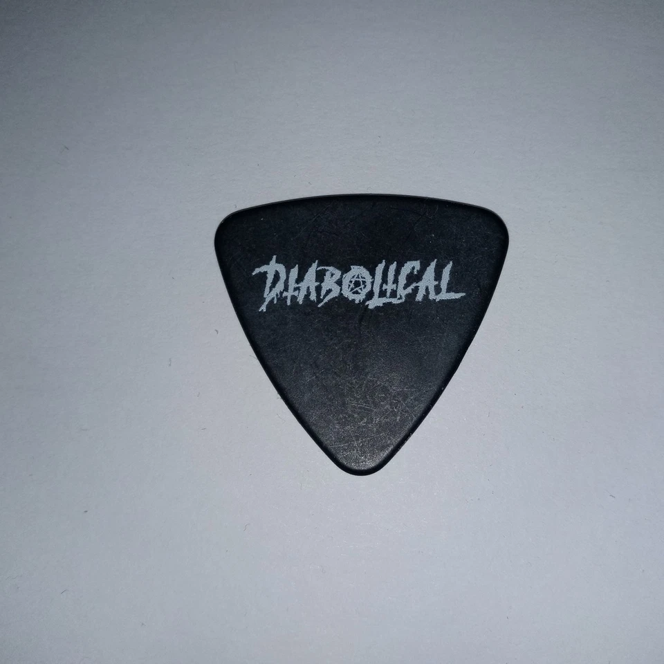 DESTRUCTION Banda de Metal Diabólica Gira de Conciertos Firma Bajo Escenario GUITARRA PICK Foto 2 de 2