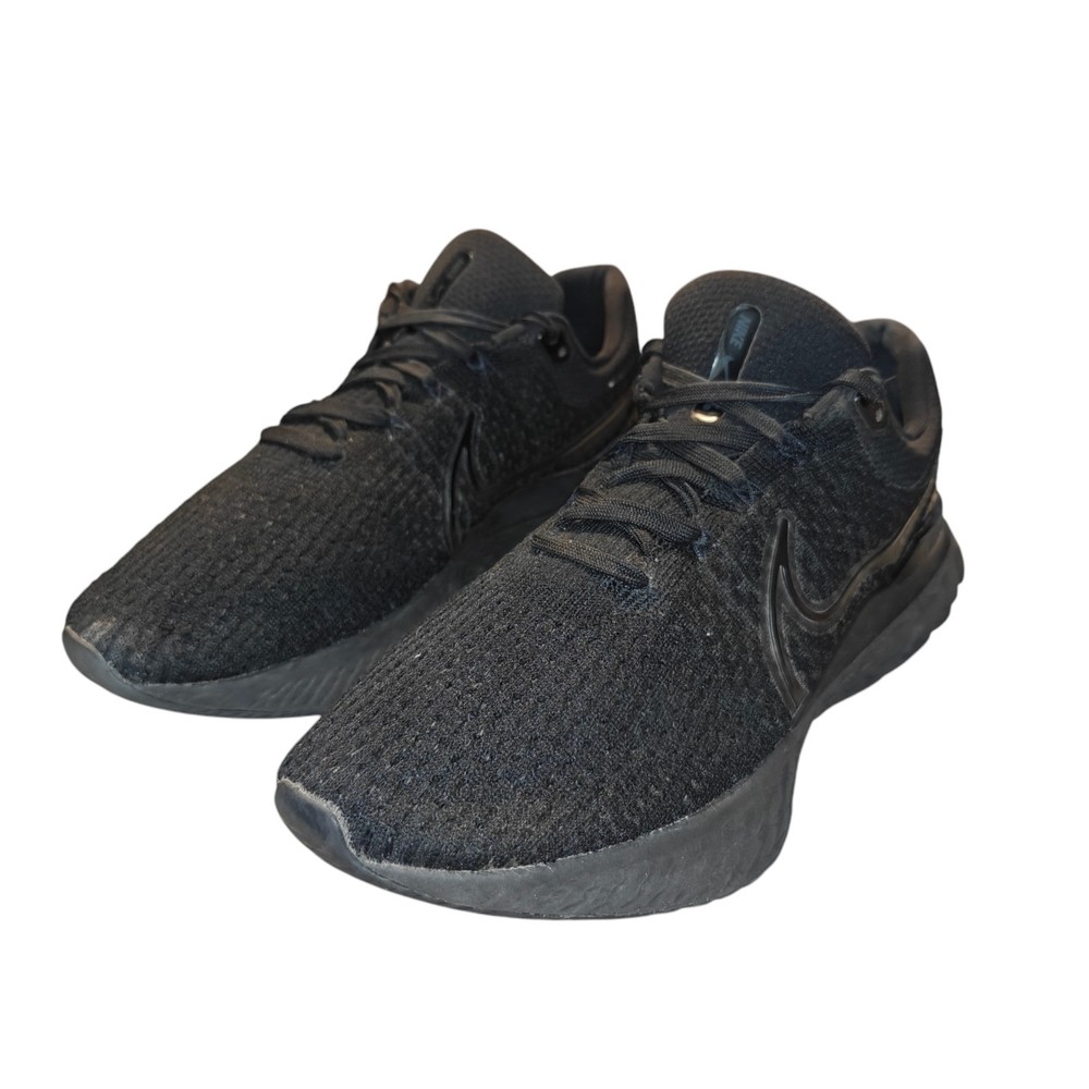 Nike React Infinity Run Flyknit 3 Triple Black DH5392-005 Mens Size 13 Running Shoes