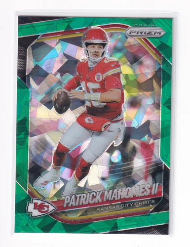 2025 Panini Prizm Football Patrick Mahomes II Green Ice SP #26 Chiefs