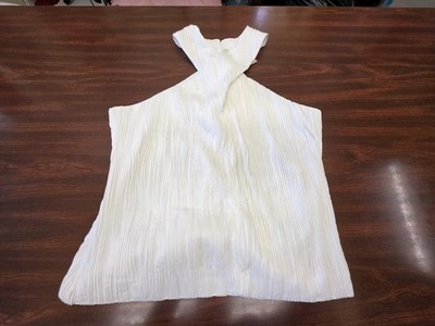 Anthropologie NWT Ivory Pleated Strapless Tie Front Blouse Top XL Boho Resort