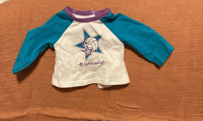 American Girl Doll Truly Me Star Player Volleyball Shirt Blue Purple