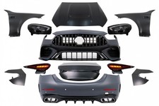 Bodykit für Mercedes W205 Umbau W206 C63 look Stoßstange Scheinwerfer Grill