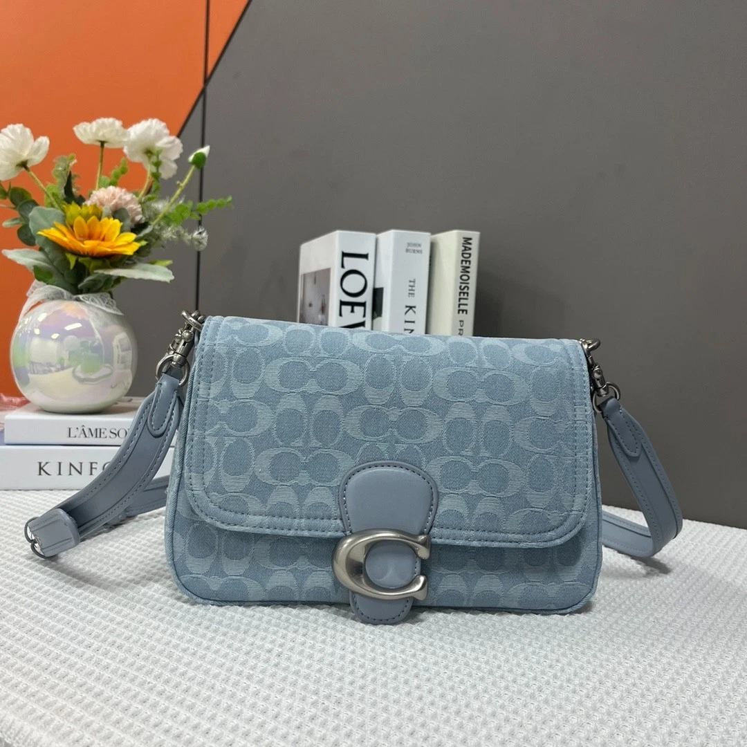 Coach Blue Signature Handbag for sale | eBay