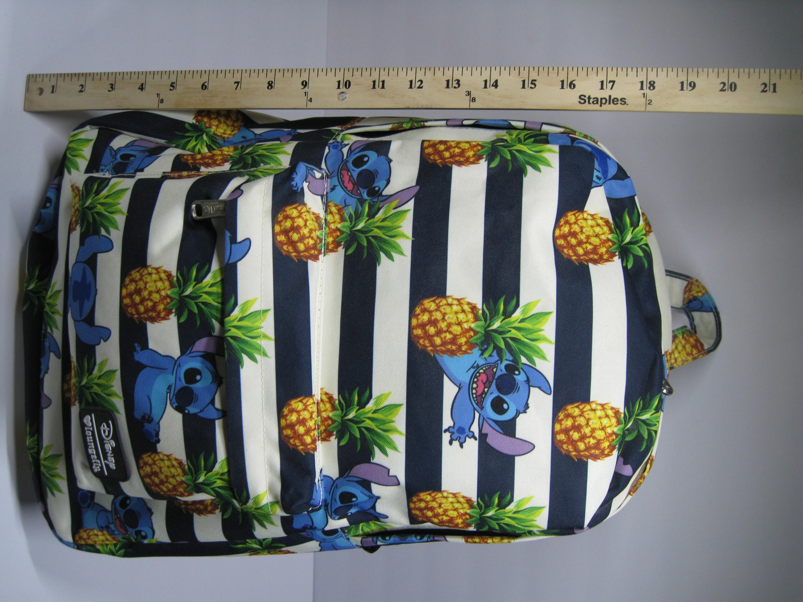 Disney Loungefly Backpack Stitch Pineapple Stripe… - image 1