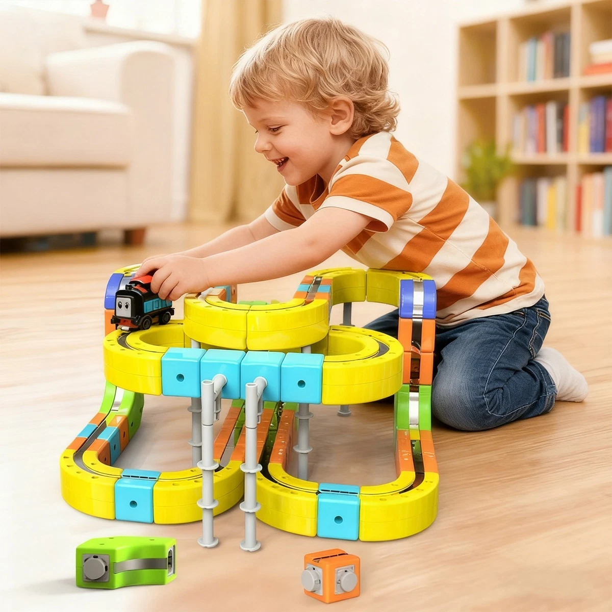 167PCS Rail & Electric Car Set Magnetic Track Race Car Train Kids Toy XMAS Gift