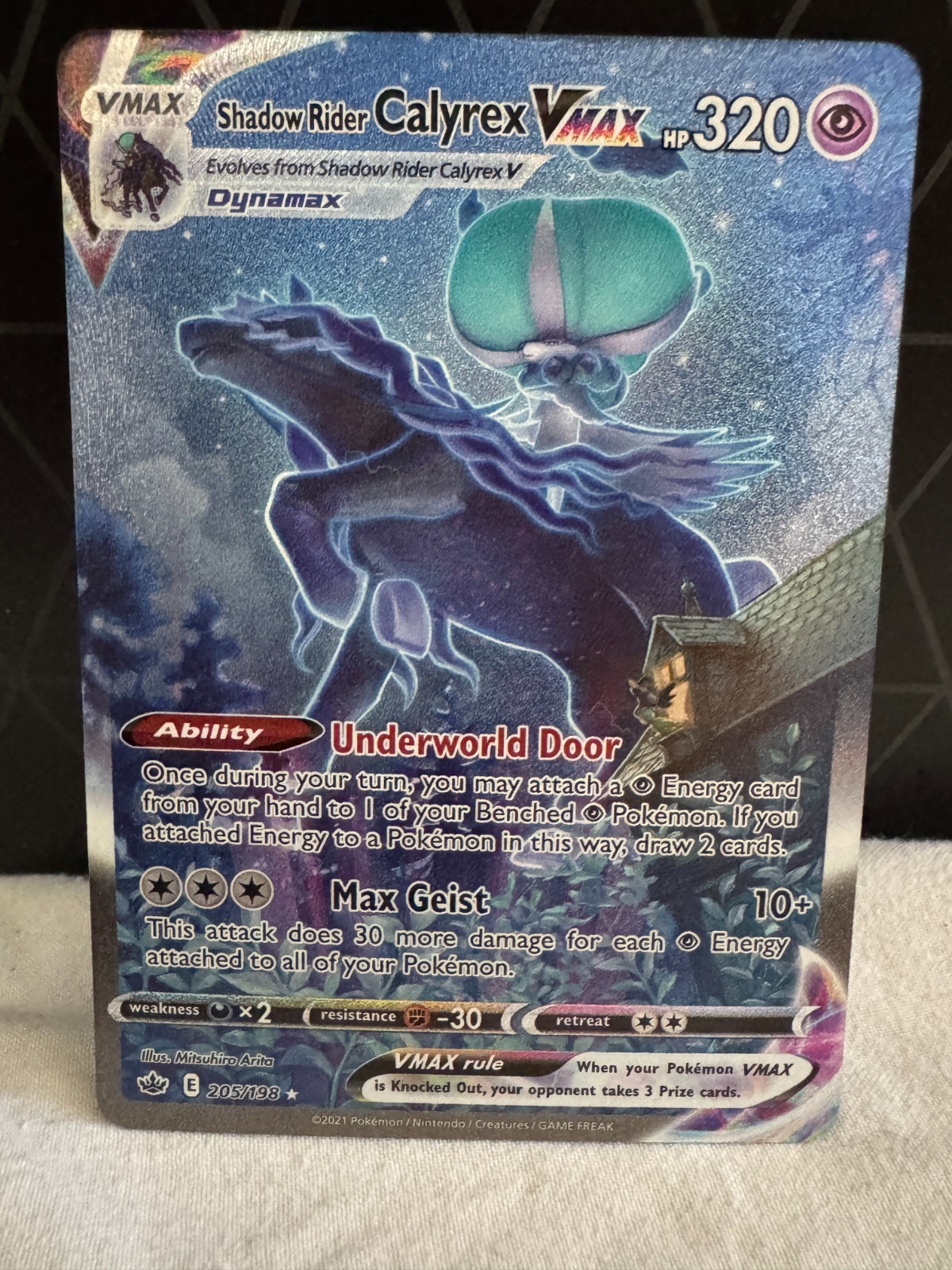 Shadow Rider Calyrex VMAX Chilling Reign *Alternate Art* 205/198