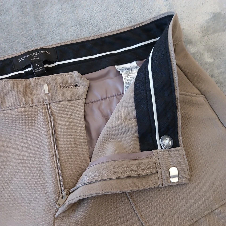 Banana Republic Logan 裤子女式 8 码灰色口袋 32x28.5 中腰 — 第 4/4 张图片