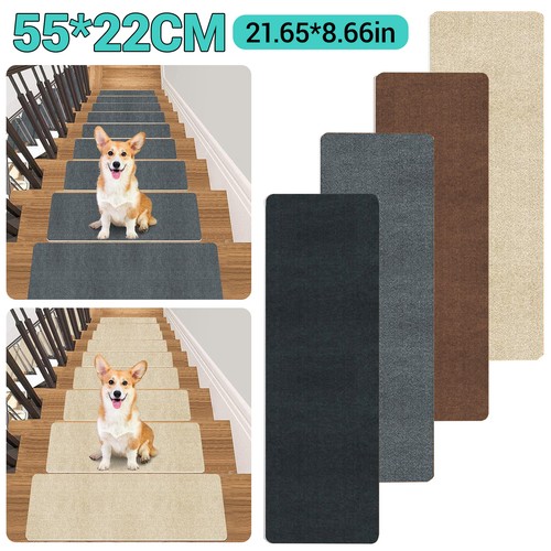 Stair Carpet Treads Non-Slip Self Adhesive Step Stair Protector Mats Home Decor