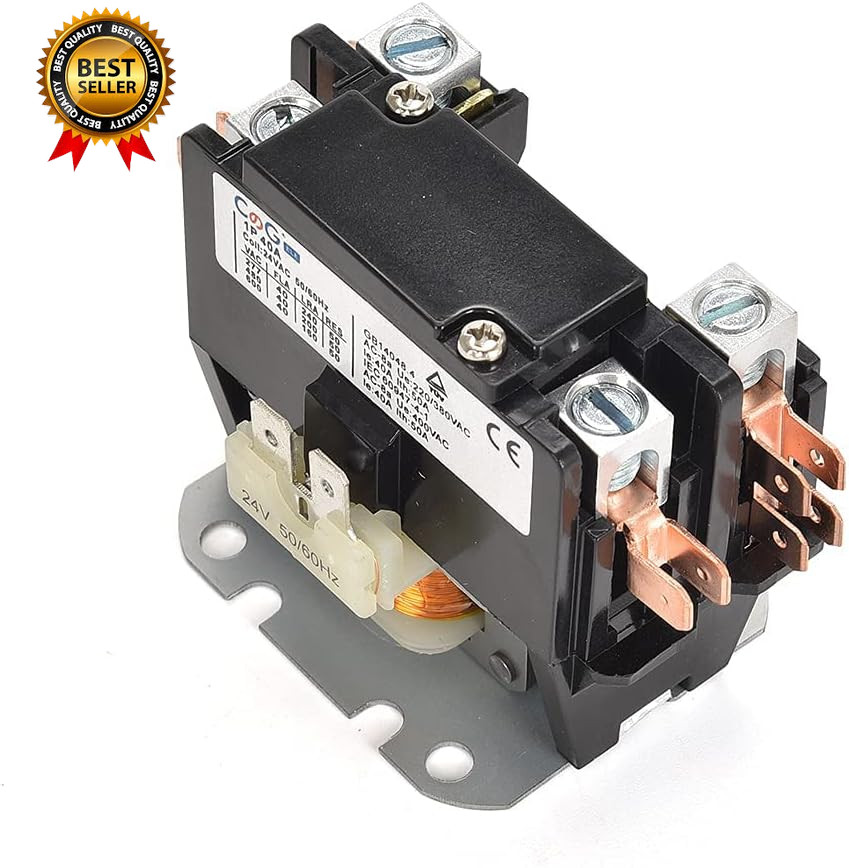 1 Pole Air Conditioner Contactor 40 Amp 24VAC Coil Condenser Contactor...