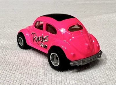 1993 Hot Wheels Randy's Stuff Pink VW Bug w/ Real Riders 1/3000