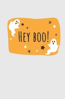 Halloween Notebook A5, 80 Blatt, Liniert, Hey Boo, Notizbuch, Schreibblock