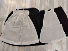 VINTAGE Christening Baptism Dress White Gown AND Slip Infant 2 Piece 17 " Long