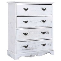 Holz Schubladenkommode 4 Schubladen Kommode Sideboard Schrank Anrichte Vidaxl