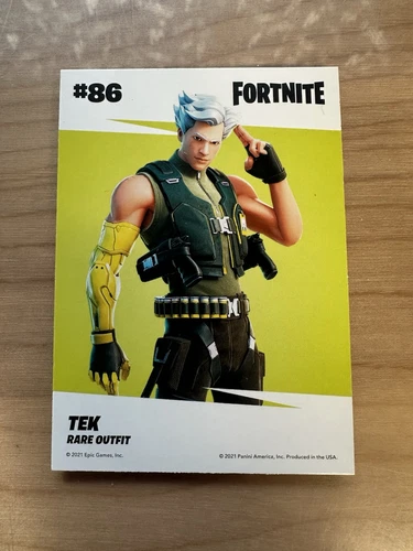 2021 Panini Fortnite Series 3 Tek Cracked Ice #86 USA Rare Outfit - Picture 2 of 2