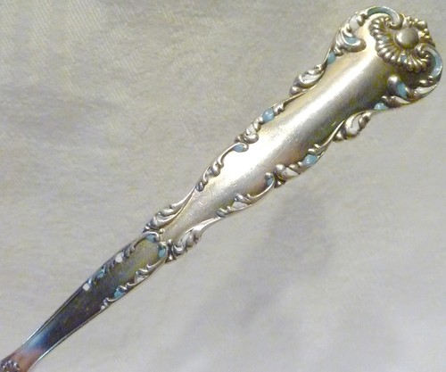 1895 FRANK M. WHITING Master BUTTERMESSER Sterling Silber NEAPOLITAN Emaille Besatz - Bild 3 von 11