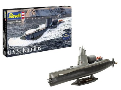 U-Boot S.S.B. Abraham Lincoln with Interior Submarine 1:253 US Navy Revell 05185