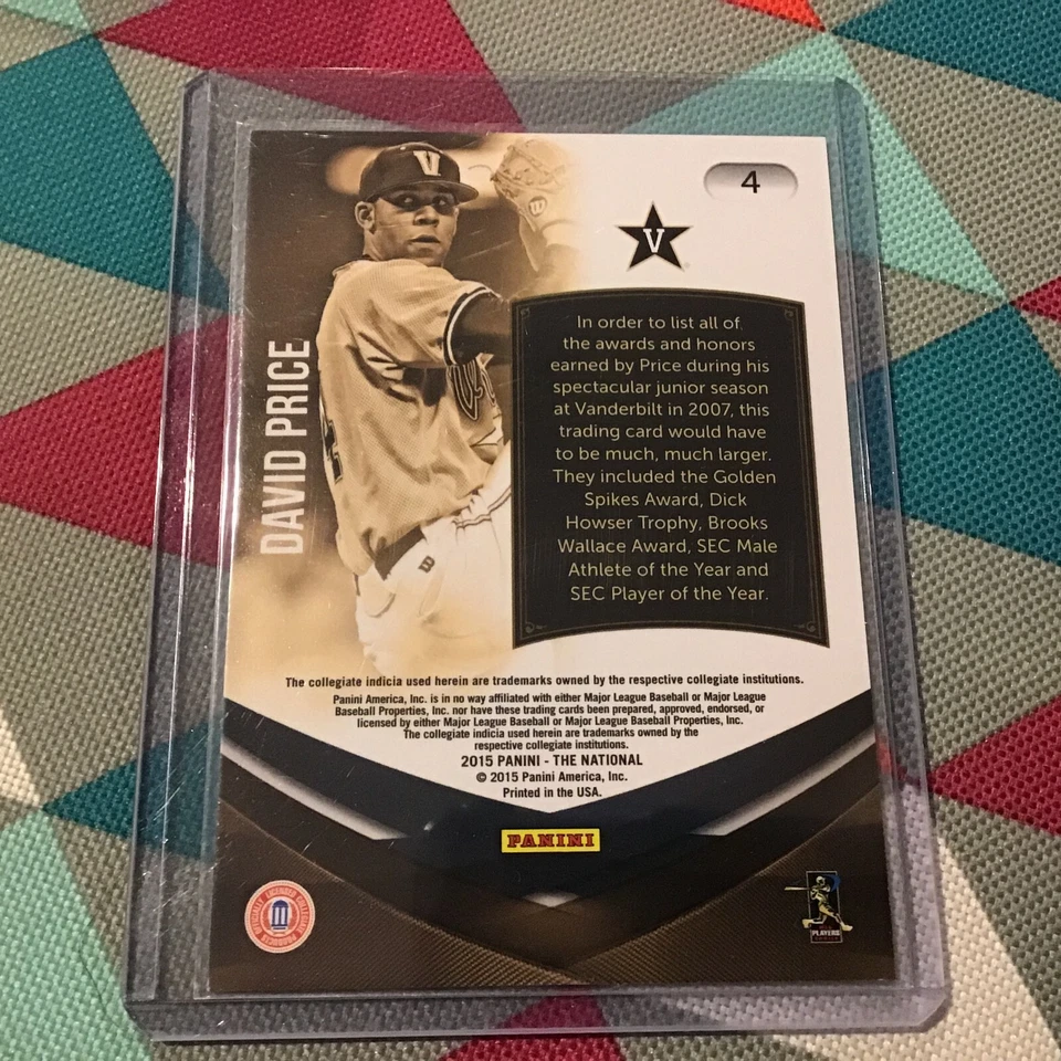 2015 Panin National Convention Legends pyramids 6/10 made David Price vanderbilt - Image 2 of 2