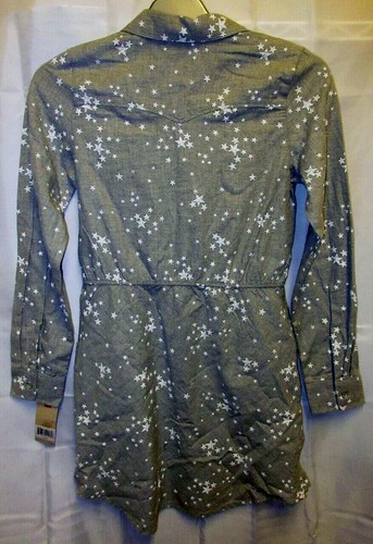 NWT Levi's L 12 13 Stars Denim Shirt Dress Long Sleeve Back to School Girl's - Picture 10 of 12