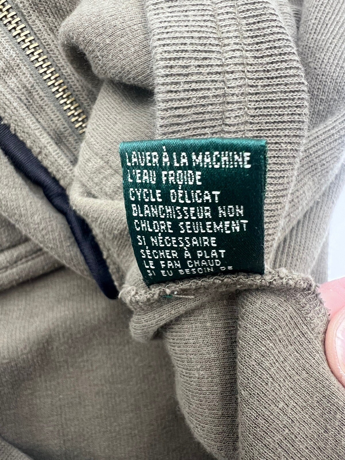 Vtg Womens LRL Polo Ralph Lauren Hoodie Jacket Green L Full Zip/Button L/S thumbnail 12